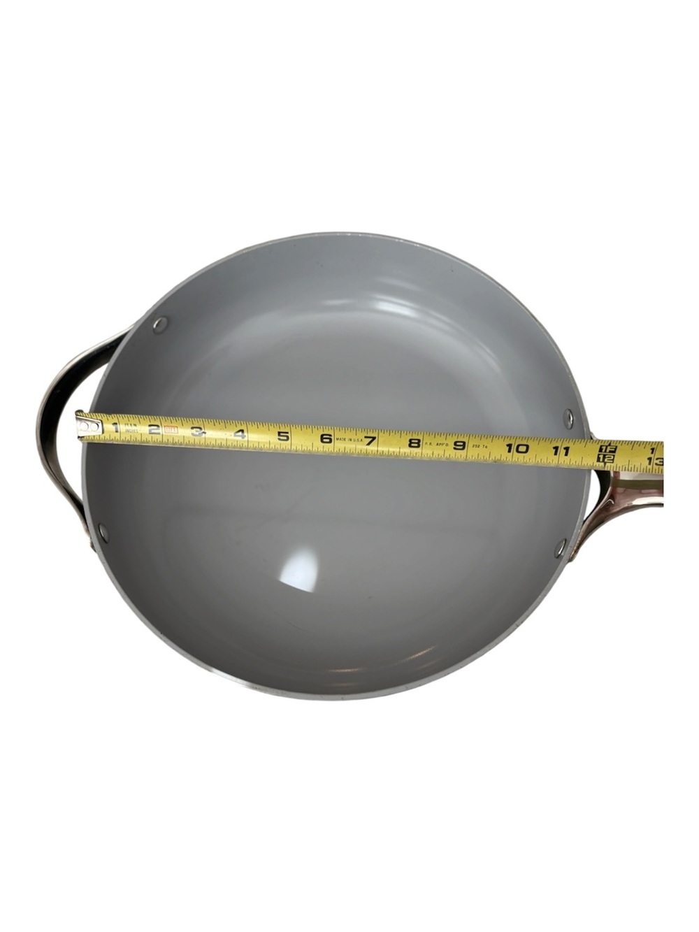 Caraway Nonstick Ceramic Sauté Pan with Lid (4.5 qt, 11.8") - Navy - Picture 2 of 8